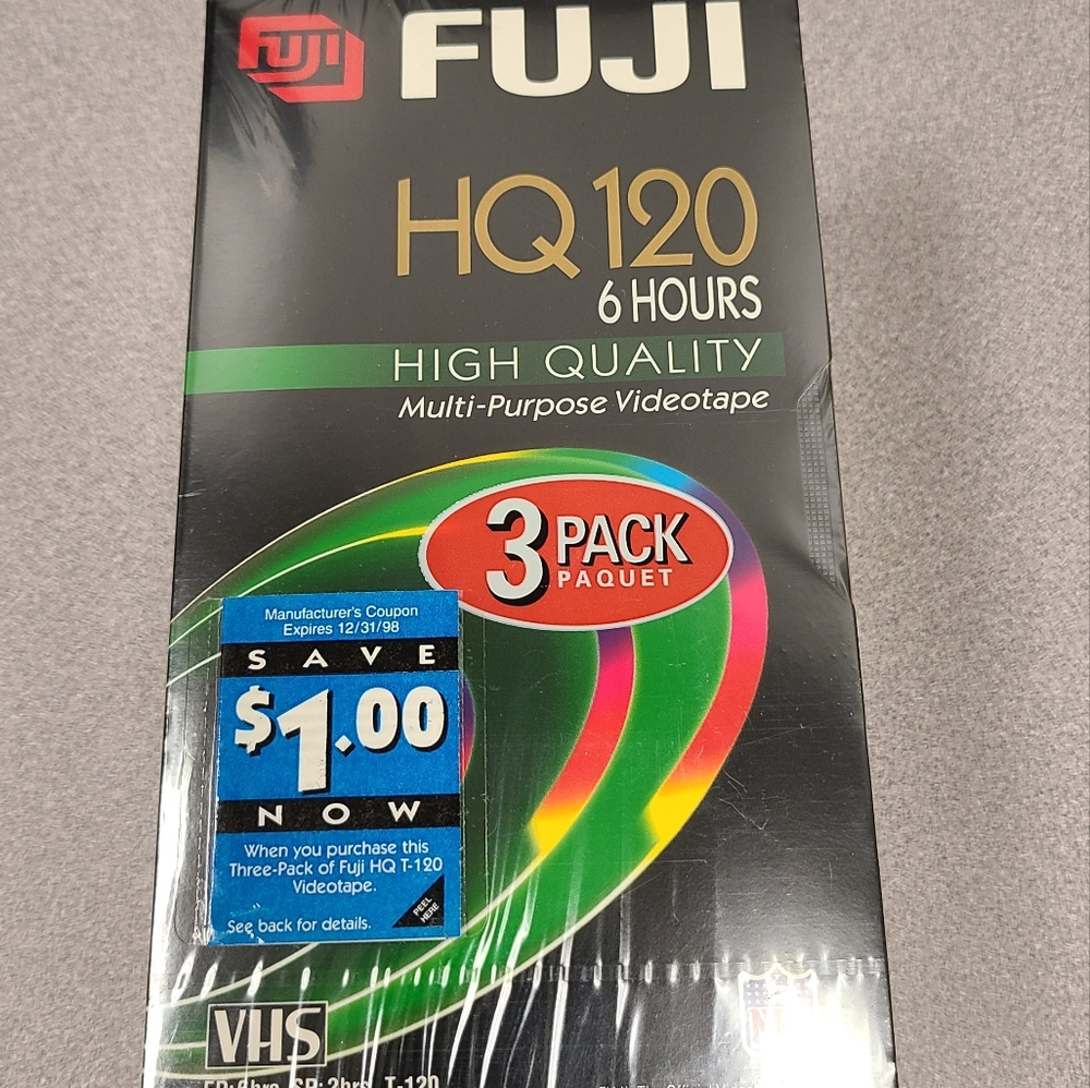 3 pack Fuji VHS tapes